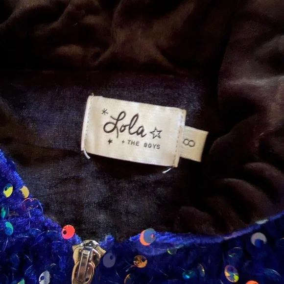 Lola + The Boys Sparkling Blue Sequin Set - Picture 3 of 4